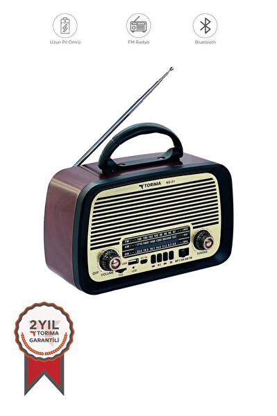 Torima NS-01 Kahverengi Nostaljik Radyo Bluetooth Hoparlör