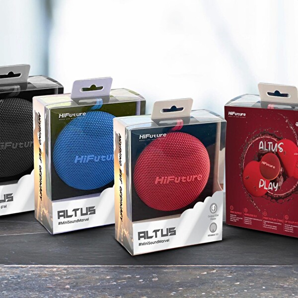 HiFuture Altus Bluetooth 5.3 TWS Taşınabilir Hoparlör 10W IPX4 Suya Dayanıklı Mavi