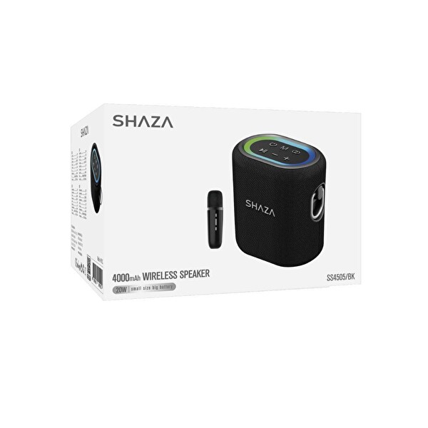 Shaza 30W Ses Çıkışı Mikrofonlu Taşınabilir Bluetooth Hoparlör