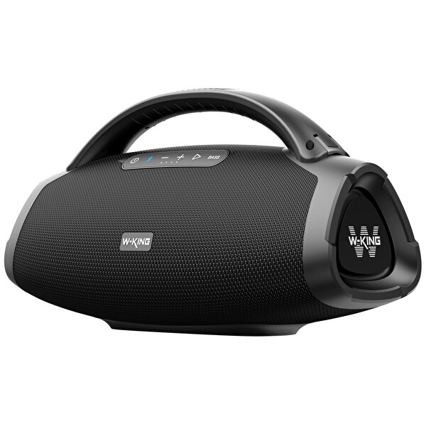 W-King X20 Bluetooth Hoparlör 300W Boombox 24S Dinleme IPX7 Kablosuz Stereo TWS Ses Bombası Siyah