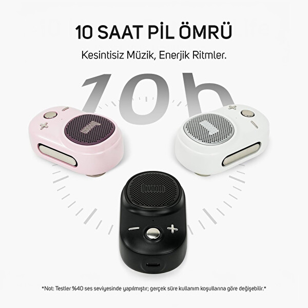 Divoom Itour-S IP67 Mini Bluetooth Hoparlör Güçlü Bas Taşınabilir Ses Bombası-Siyah