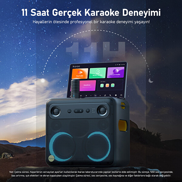 Ikarao Partybox Break X2 600W Karaoke Bluetooth Hoparlör Seti
