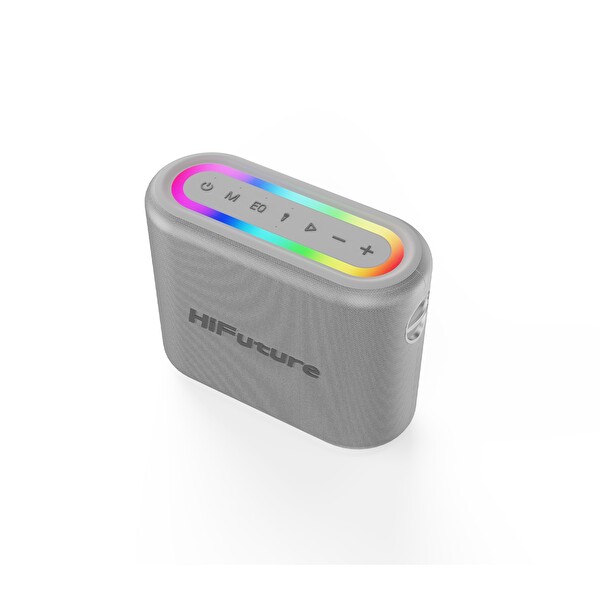 HiFuture Vocalist 200 Bluetooth 100W RGB Aydınlatmalı Taşınabilir Karaoke Sistemi Hoparlör Mikrofonlu Kablosuz - Gümüş