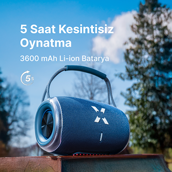 Xenon Smart Kablosuz Bluetooth Hoparlör RGB Işıklı 20W TWS Ses Bombası X6701