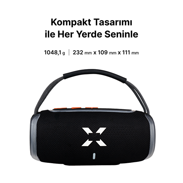 Xenon Smart Kablosuz Bluetooth Hoparlör RGB Işıklı 20W TWS Ses Bombası X6701