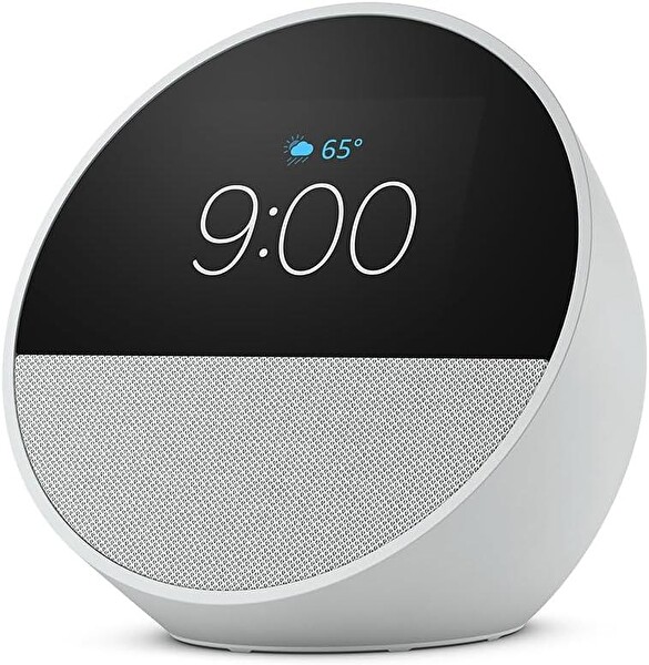 Echo Spot Alarmlı Saat Akıllı Asistan Hoporlör Beyaz
