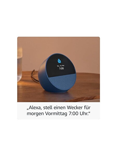 Amazon Echo Spot Alarmlı Saat Akıllı Asistan Hoporlör Siyah