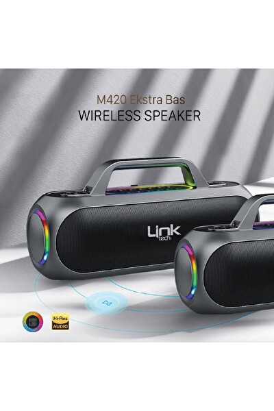 Linktech M420 Premium Extra Bass 180 W Çift Mikrofonlu Kablosuz Hoparlör
