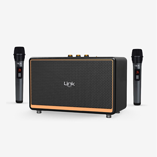 Linktech M408 Premium Mikrofonlu 100 W Retro Bluetooth Hoparlör