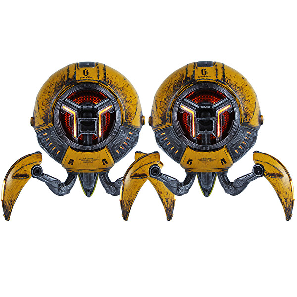 Gravastar Mars Pro 20W Bluetooth Hoparlör, Taşınabilir Stereo Ses Bombası, RGB Işıklı, 2 Adet, Sarı