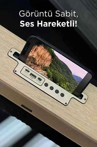 Torima KTS-1738 Ahşap Telefon Standlı Derin Bas USB TF Kart Girişli Taşınabilir Şarjlı Bluetooth Hoparlör