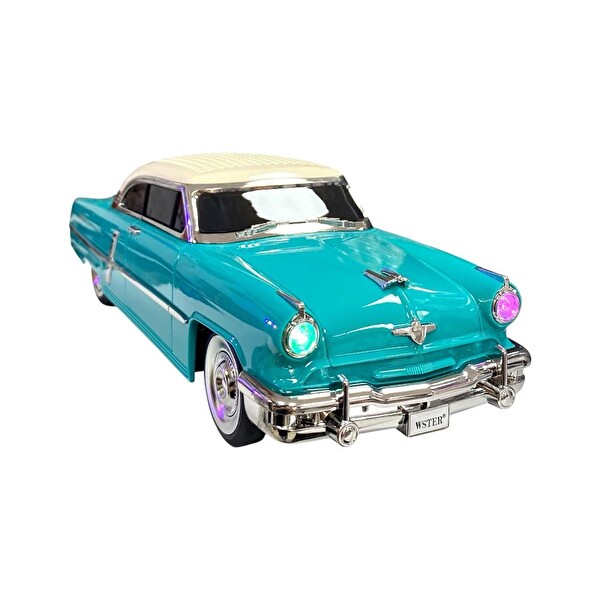 Rose WS-1957 Araba Görünümlü Taşınabilir Şarjlı Bluetooth Hoparlör - Turkuaz