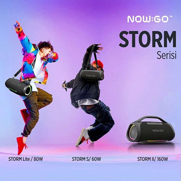 NowGo Storm S 60W RGB Super Bass TWS Party Speaker Taşınabilir Kablosuz Bluetooth Hoparlör