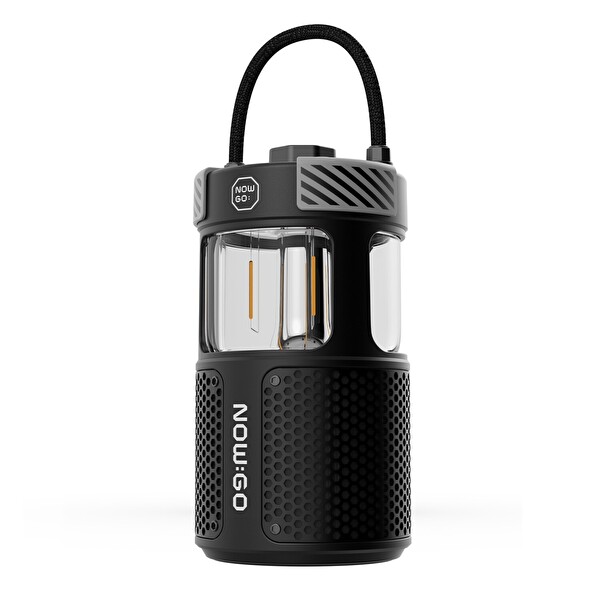NowGo F1 20W Bluetoooth Hoparlör Taşınabilir Powerbank Kamp Feneri Siyah
