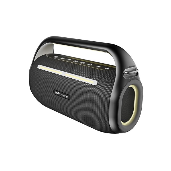 HiFuture MusicBox 100 70W Çift Mikrofon Bluetooth 5.0 Kablosuz Karaoke Hoparlör Siyah