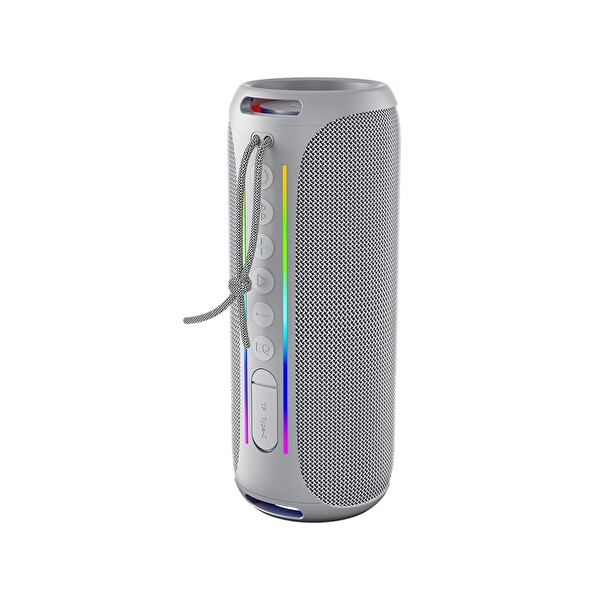 NowGo F6 20W RGB Speaker Su Geçirmez Taşınabilir Kablosuz Bluetooth Hoparlör Gri