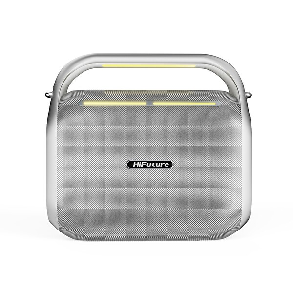 HiFuture MusicBox 200 100W Çift Mikrofon Bluetooth 5.0 Gümüş Kablosuz Karaoke Hoparlör