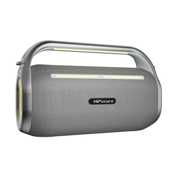 HiFuture MusicBox 100 Kablosuz 70W Çift Mikrofon Bluetooth 5.0 Gümüş Karaoke Hoparlör