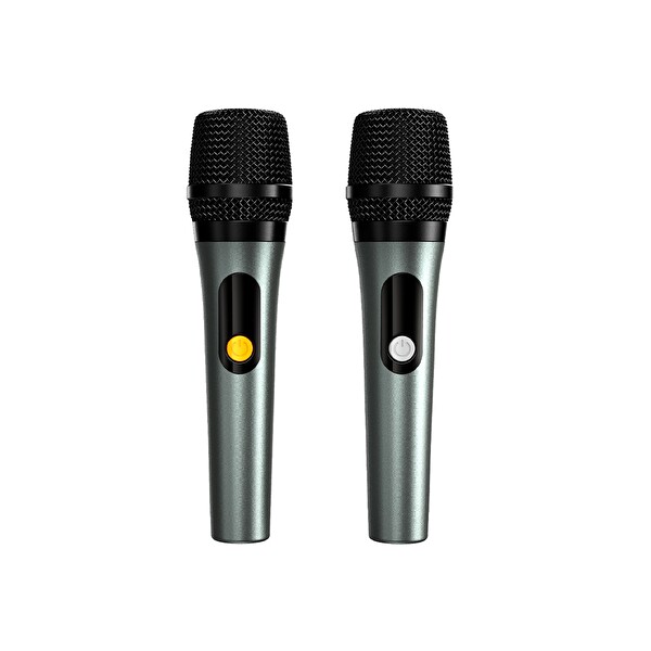 HiFuture MusicBox 100 Kablosuz 70W Çift Mikrofon Bluetooth 5.0 Gümüş Karaoke Hoparlör