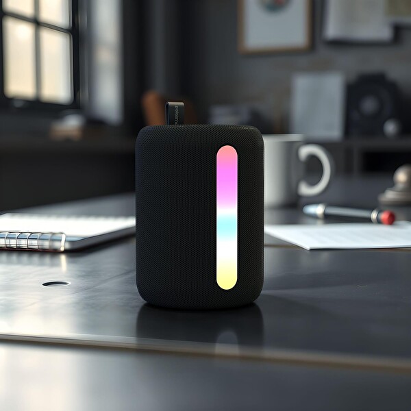 Polosmart PBS228 Işıklı Taşınabilir 1200 mAh Siyah Kablosuz Bluetooth Speaker Hoparlör