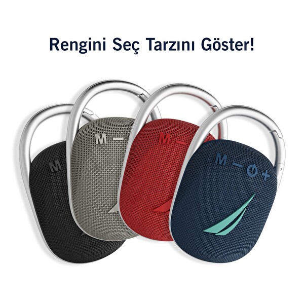 Nautica S30 Taşınabilir Şarjlı Kablosuz Bluetooth Speaker Hoparlör Gri
