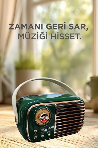 Torima BTS-1956 Yeşil Bluetooth 10W Bass Ses RGB Işık Efektli TWS USB TF Kart Mikrofonlu Hoparlör