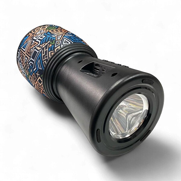 Rose SP-601 El Fenerli Taşınabilir Solar Şarjlı Bluetooth FM Radyo Desenli Hoparlör