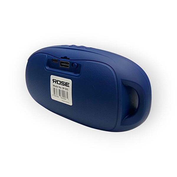 Rose SP-501 Taşınabilir Şarjlı Bluetooth Hoparlör - Lacivert