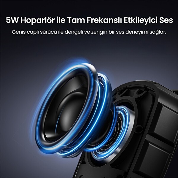 NowGo Lava Clip 5W Klipsli Su Geçirmez Taşınabilir Mini Bluetooth Hoparlör - Bej