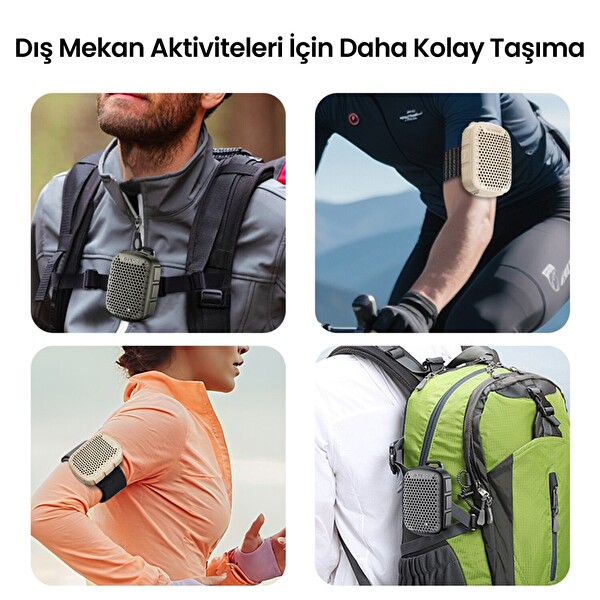 NowGo Lava Clip 5W Klipsli Su Geçirmez Taşınabilir Mini Bluetooth Hoparlör - Siyah