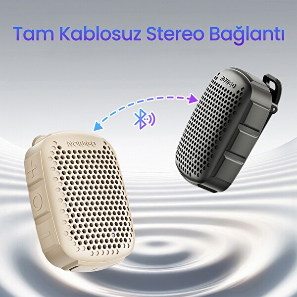 NowGo Lava Clip 5W Klipsli Su Geçirmez Taşınabilir Mini Bluetooth Hoparlör - Siyah