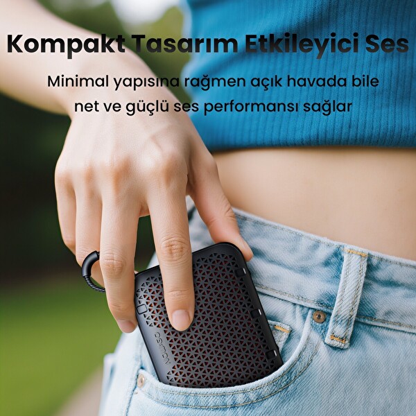 NowGo Stone M1 5W Su Geçirmez 5.4 Taşınabilir Bluetooth Hoparlör - Siyah