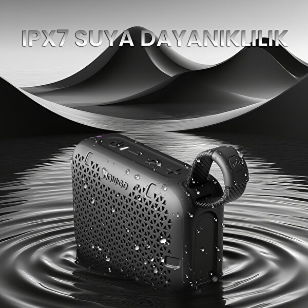 NowGo Stone M1 5W Su Geçirmez 5.4 Taşınabilir Bluetooth Hoparlör - Siyah