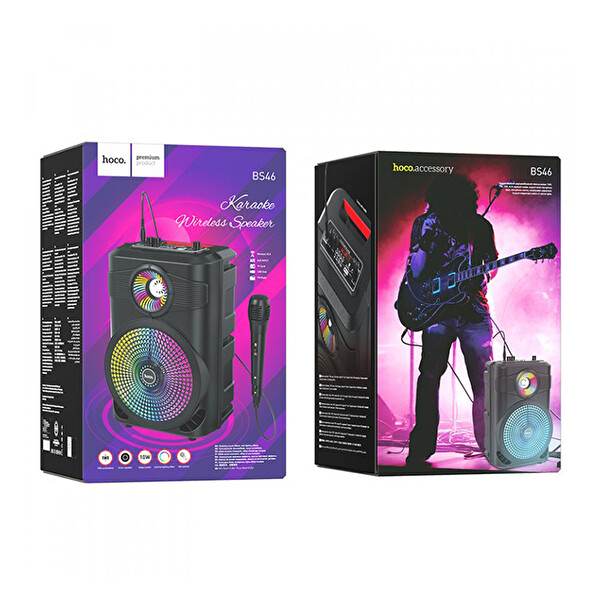 Hoco BS46 Büyük Boy Mikrofonlu Taşınabilir Şarjlı Hoparlör Bluetooth Speaker