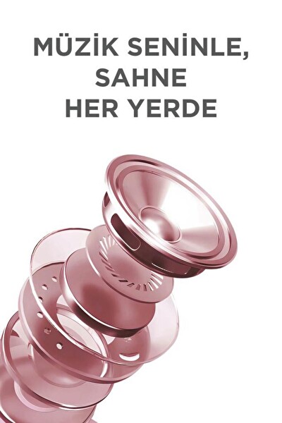 Başkenttekno 04 RGB Sevimli Figürlü Mikrofonlu Karaoke Bluetooth Hoparlör Pembe