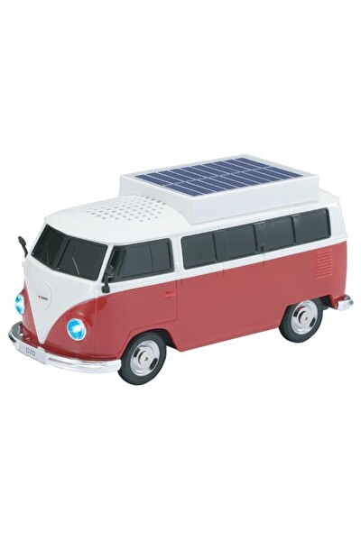 Başkenttekno D70 Retro Araba Vosvos Tasarımlı Solar Şarjlı Speaker Bluetooth Hoparlör - Kırmızı