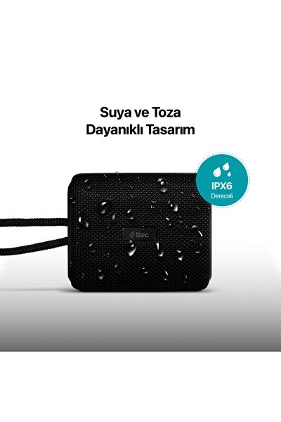 Ttec Tempo IPX6 Dereceli Suya ve Toza Dayanıklı Taşınabilir Bluetooth 5.1 Kablosuz Hoparlör