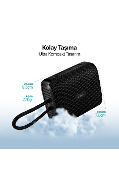 Ttec Tempo IPX6 Dereceli Suya ve Toza Dayanıklı Taşınabilir Bluetooth 5.1 Kablosuz Hoparlör