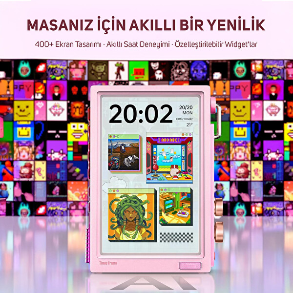 Divoom LoveLock Ses Kayıt Özellikli Bluetooth Hoparlör ve Times Frame Akıllı Dijital Çerçeve LoveLockFrame