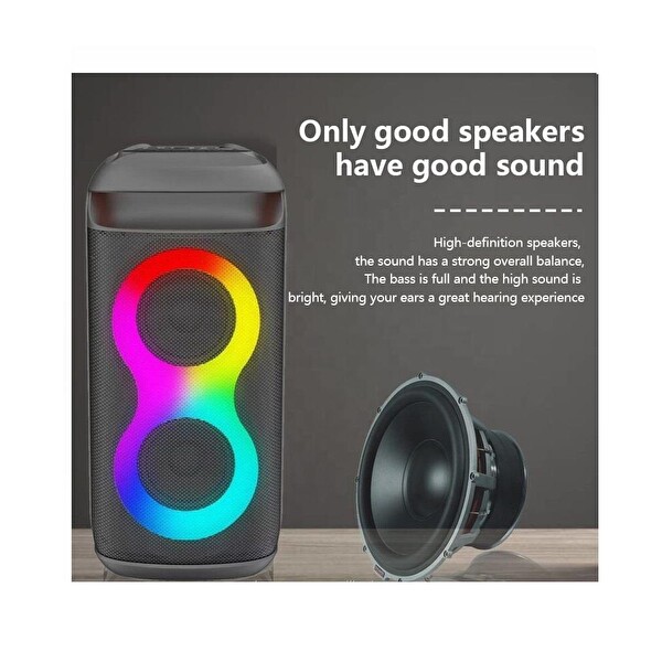 Rose SP-413 Taşınabilir Şarjlı RGB Işıklı Bluetooth Hoparlör