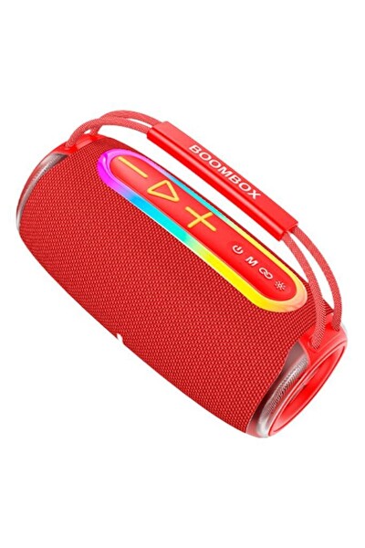 Başkenttekno Boombox680 IPX6 Kablosuz 30W Bluetooth Hoparlör Kırmızı