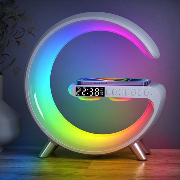 ZHL Tools 15W Kablosuz Şarj Standlı RGB Gece Lambası Bluetooth Hoparlör