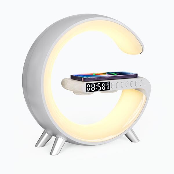 ZHL Tools 15W Kablosuz Şarj Standlı RGB Gece Lambası Bluetooth Hoparlör