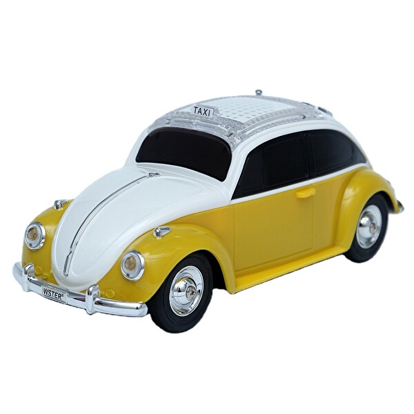 Çeşithane WS-1958 Kristal Tasarım Araba Modeli TF USB FM Radyo Şarjlı Bluetooth Hoparlör Sarı