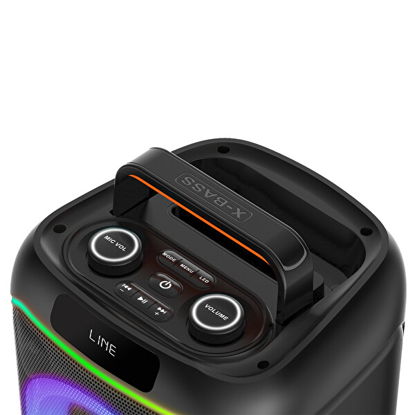 Başkenttekno GD-2608 Dijital LED Göstergeli FM Radyolu Mikrofonlu RGB TWS Çift 6.5
