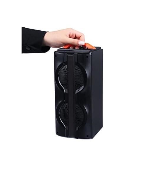 Başkenttekno 1790 Kablosuz Mikrofonlu RGB Ledli Taşınabilir Bluetooth Hoparlör