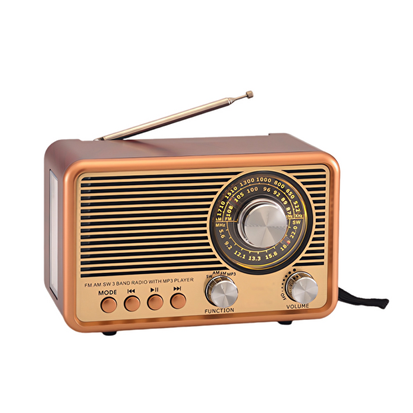 Çeşithane KTF-2019 Nostaljik Analog Frekans Göstergeli Retro Radyo Bluetooth Hoparlör USB/FM-AM-SW