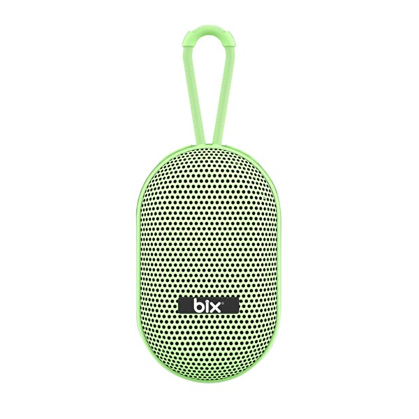 Bix BXWS01 6.0 IPX4 Suya Dayanıklı 8W Taşınabilir MicroSD & USB Destekli Bluetooth Hoparlör Yeşil
