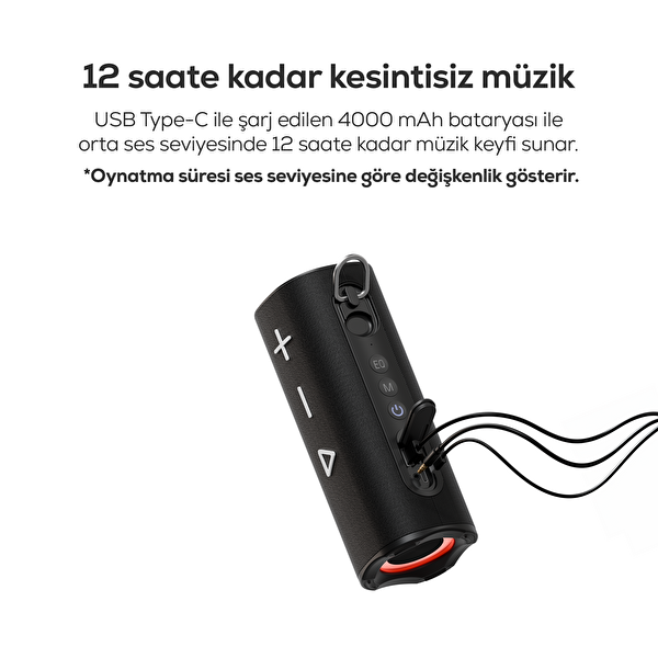Xenon Smart Obli 4 30W RMS Işıklı 4000 mAh TWS IPX4 BT 5.3 Bluetooth Hoparlör - X6705 Standart