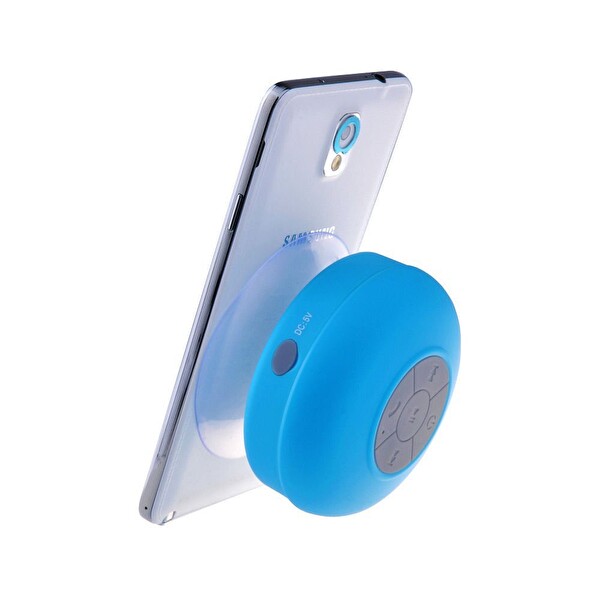 Aek-Tech Su Geçirmez Mini Bluetooth Duş Hoparlörü Mavi